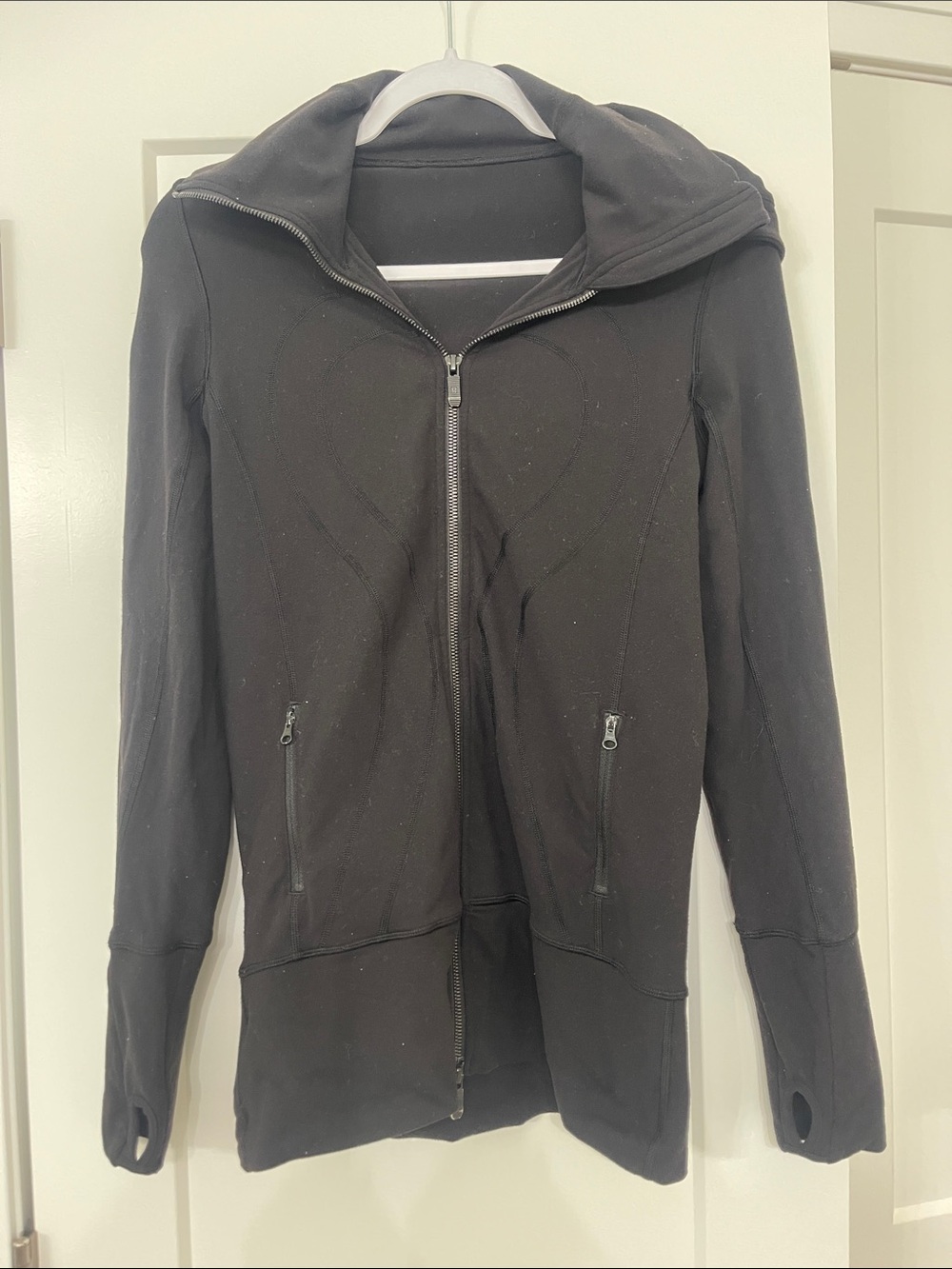 lululemon athletica Black Full-Zip Hooded Jacket
